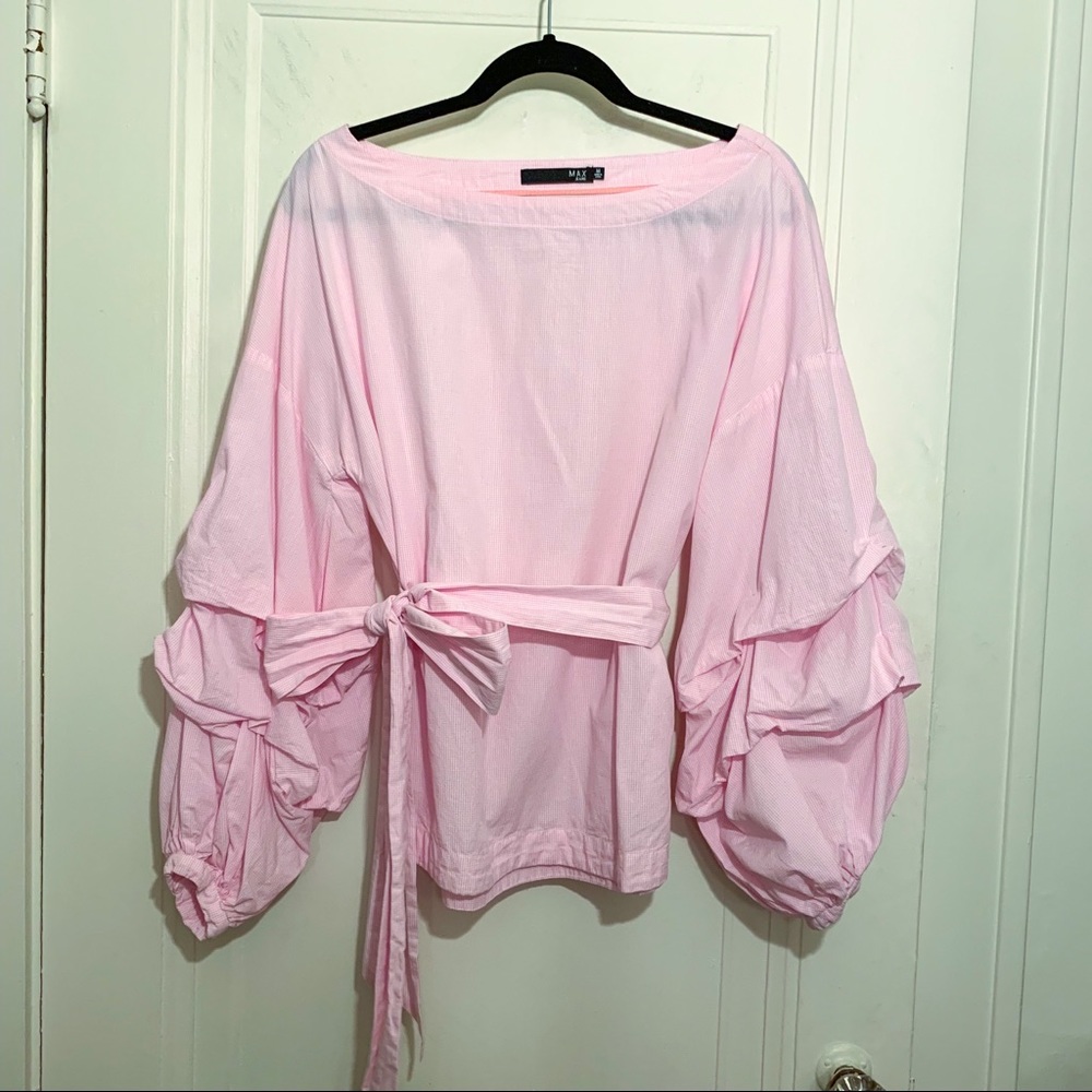 Max Jeans pink top pink and white gingham medium
